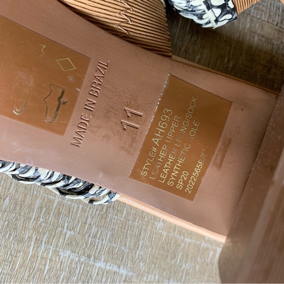 Madewell Women’s The Meg Slide Strappy Sandal Snake Embossed Leather 11 boho - Picture 2 of 12